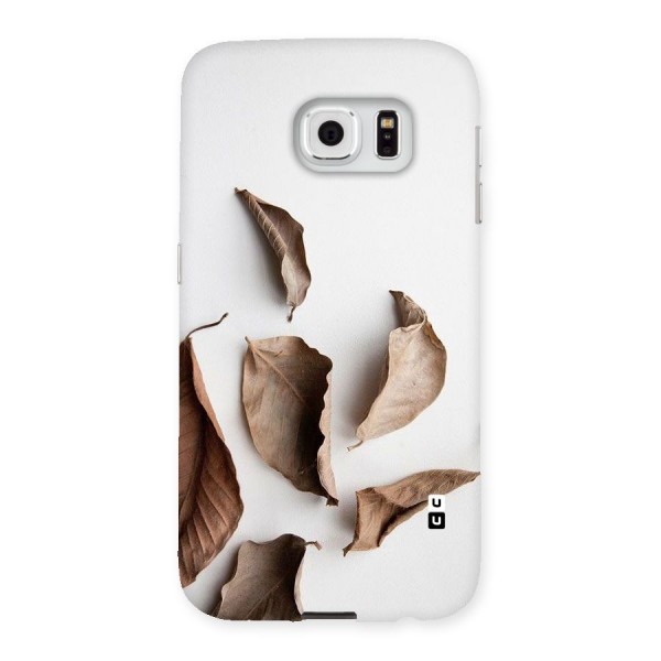 Brown Dusty Leaves Back Case for Samsung Galaxy S6