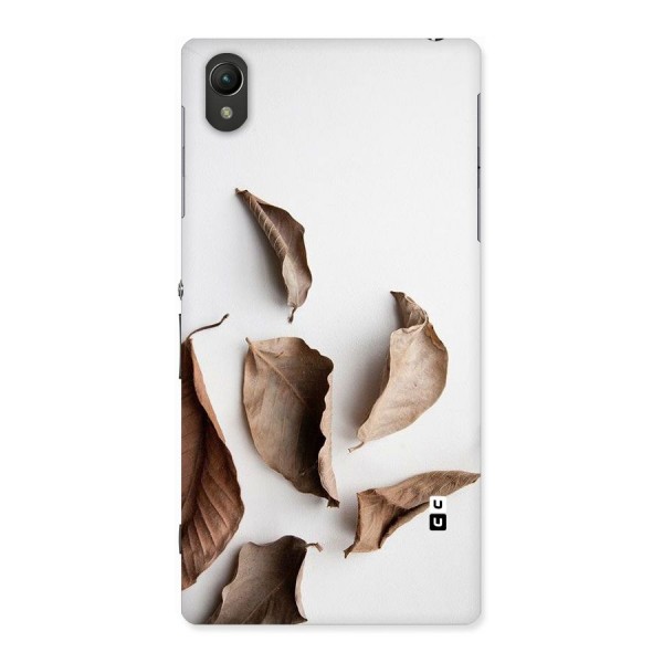 Brown Dusty Leaves Back Case for Sony Xperia Z1