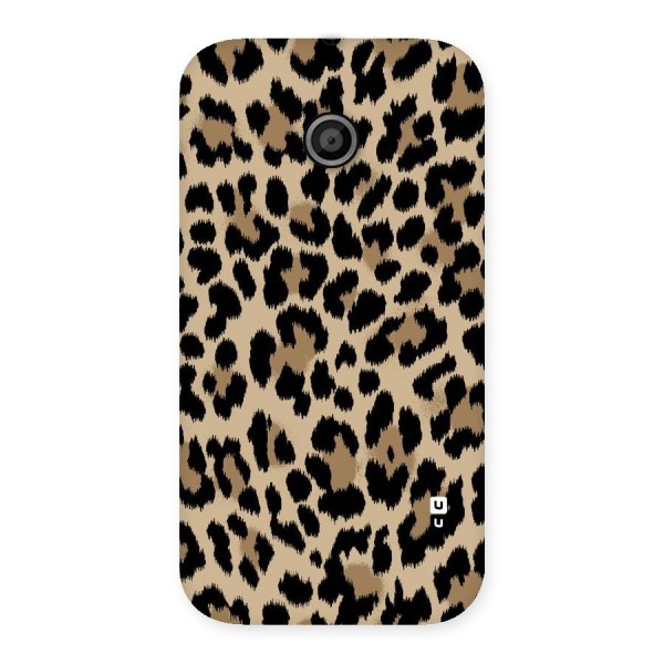 Brown Leapord Print Back Case for Moto E