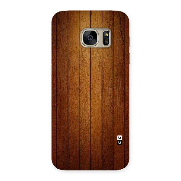 Brown Wood Design Back Case for Galaxy S7