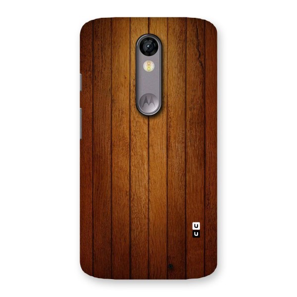 Brown Wood Design Back Case for Moto X Force