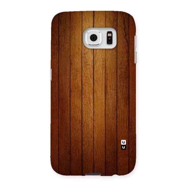 Brown Wood Design Back Case for Samsung Galaxy S6