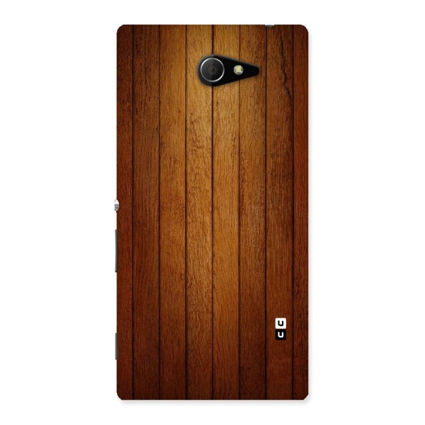 Brown Wood Design Back Case for Sony Xperia M2