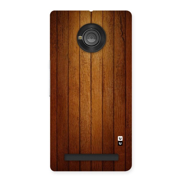 Brown Wood Design Back Case for Yu Yuphoria