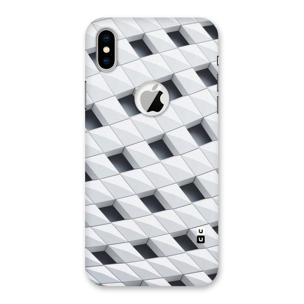 Building Pattern Back Case for iPhone XS Logo Cut