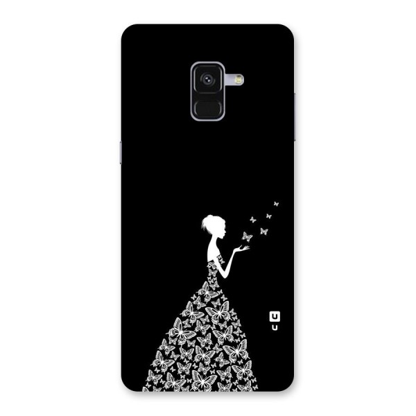 Butterfly Dress Back Case for Galaxy A8 Plus