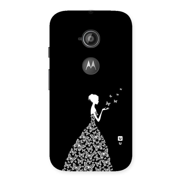 Butterfly Dress Back Case for Moto E 2nd Gen