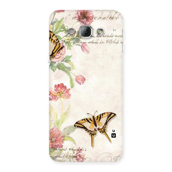 Butterfly Floral Back Case for Galaxy A8