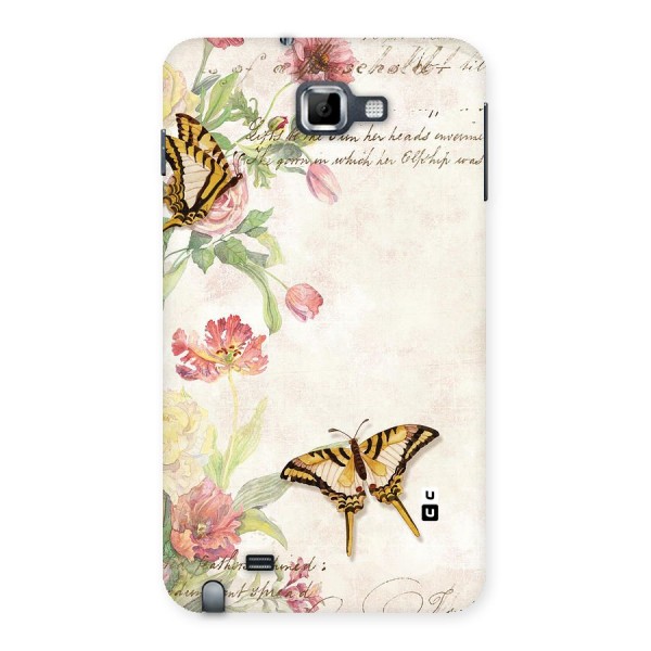 Butterfly Floral Back Case for Galaxy Note