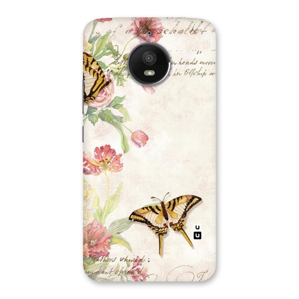 Butterfly Floral Back Case for Moto E4 Plus