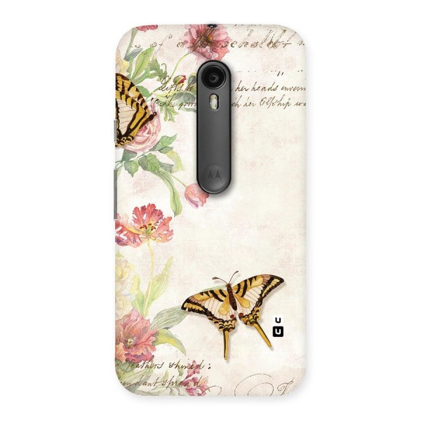 Butterfly Floral Back Case for Moto G3