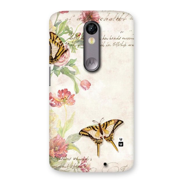 Butterfly Floral Back Case for Moto X Force