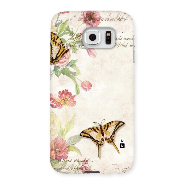 Butterfly Floral Back Case for Samsung Galaxy S6