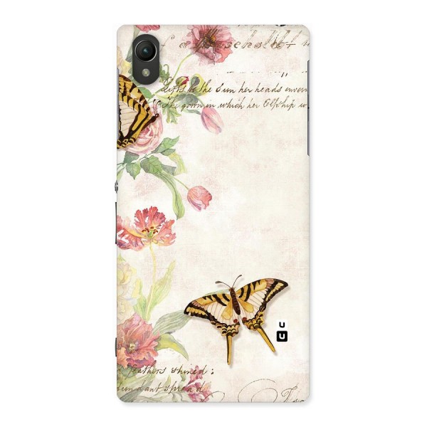 Butterfly Floral Back Case for Sony Xperia Z1