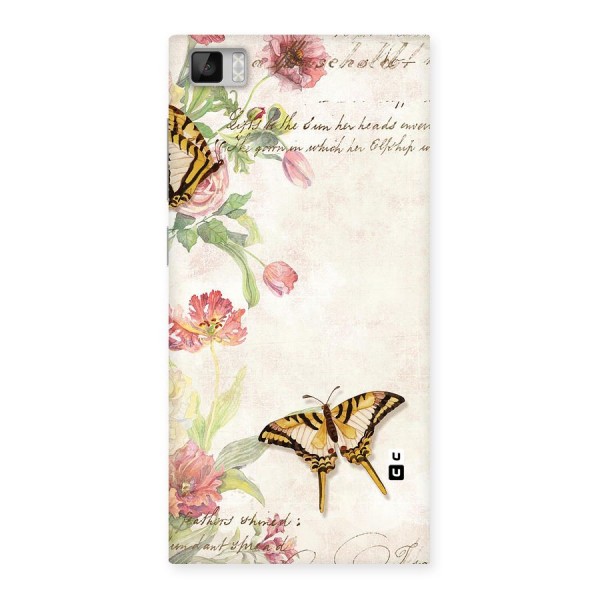 Butterfly Floral Back Case for Xiaomi Mi3