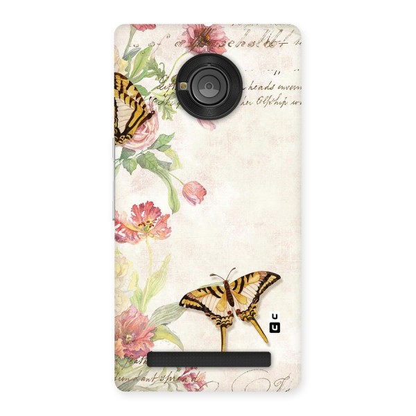 Butterfly Floral Back Case for Yu Yuphoria