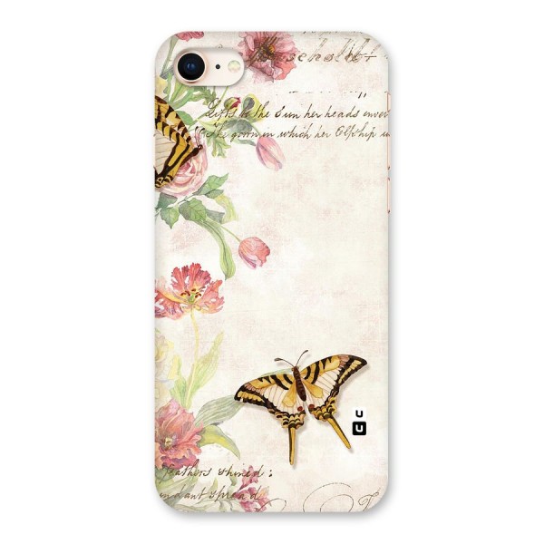 Butterfly Floral Back Case for iPhone 8