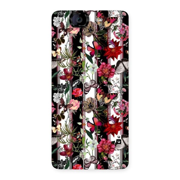 Butterfly Flowers Back Case for Canvas Knight A350