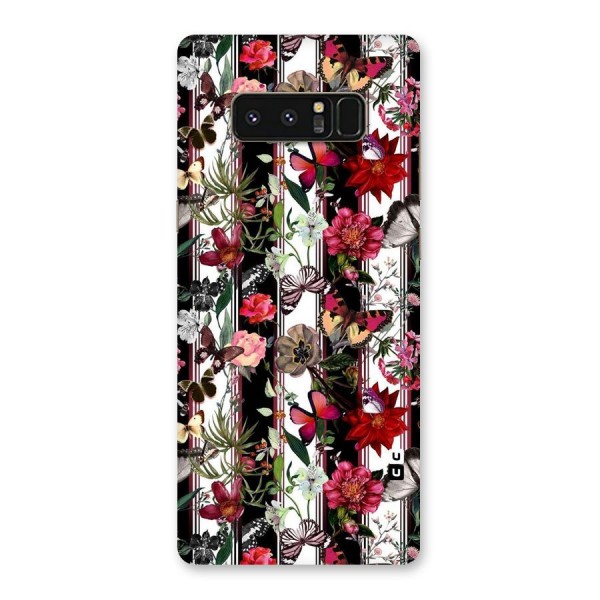 Butterfly Flowers Back Case for Galaxy Note 8