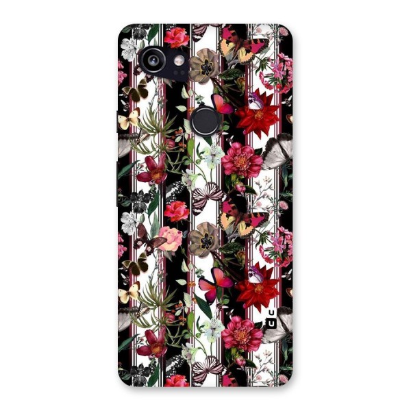 Butterfly Flowers Back Case for Google Pixel 2 XL