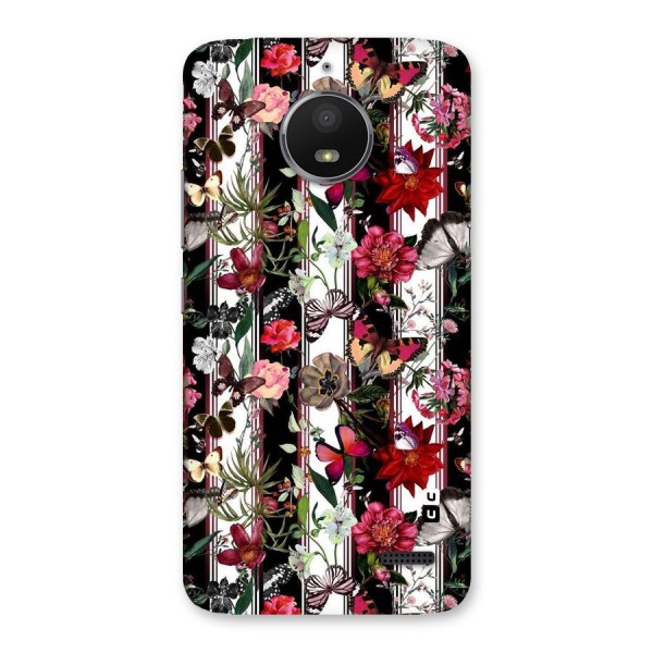 Butterfly Flowers Back Case for Moto E4