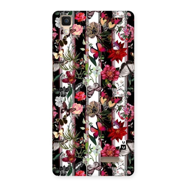 Butterfly Flowers Back Case for Oppo R7