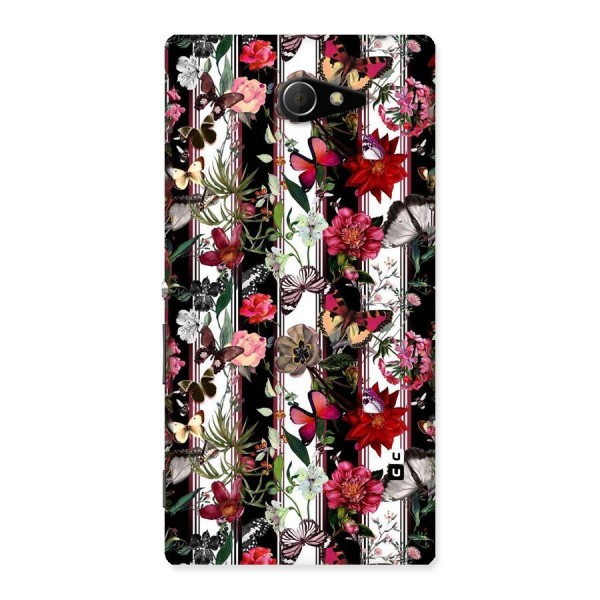 Butterfly Flowers Back Case for Sony Xperia M2