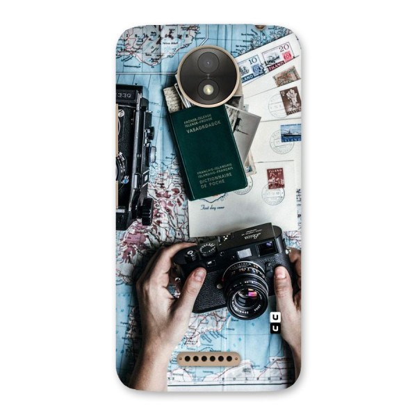 Camera and Postcards Back Case for Moto C Plus