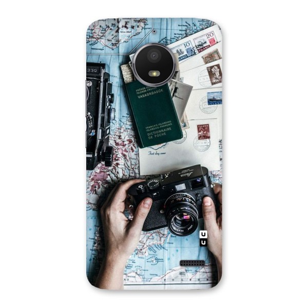 Camera and Postcards Back Case for Moto E4