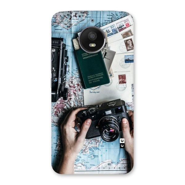 Camera and Postcards Back Case for Moto E4 Plus