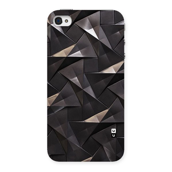 Carved Triangles Back Case for iPhone 4 4s