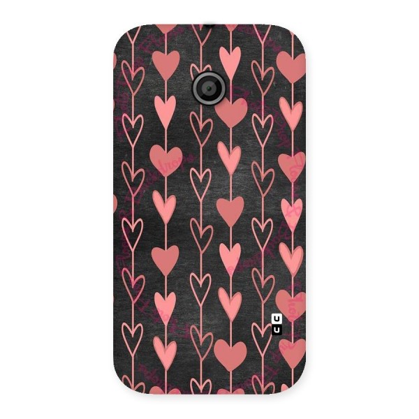 Chain Of Hearts Back Case for Moto E