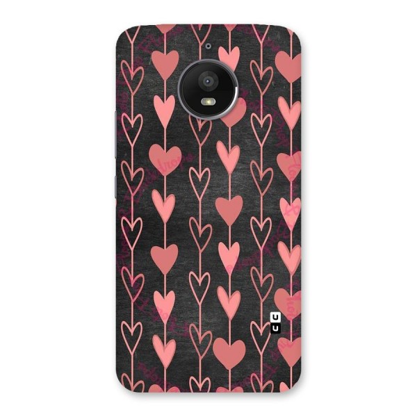 Chain Of Hearts Back Case for Moto E4 Plus