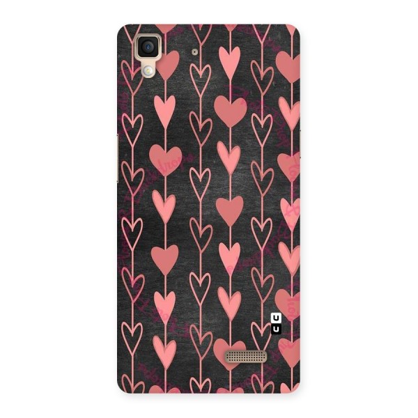 Chain Of Hearts Back Case for Oppo R7