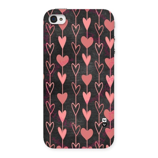 Chain Of Hearts Back Case for iPhone 4 4s