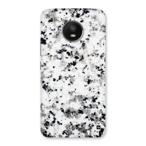 Charcoal Spots Marble Back Case for Moto E4 Plus