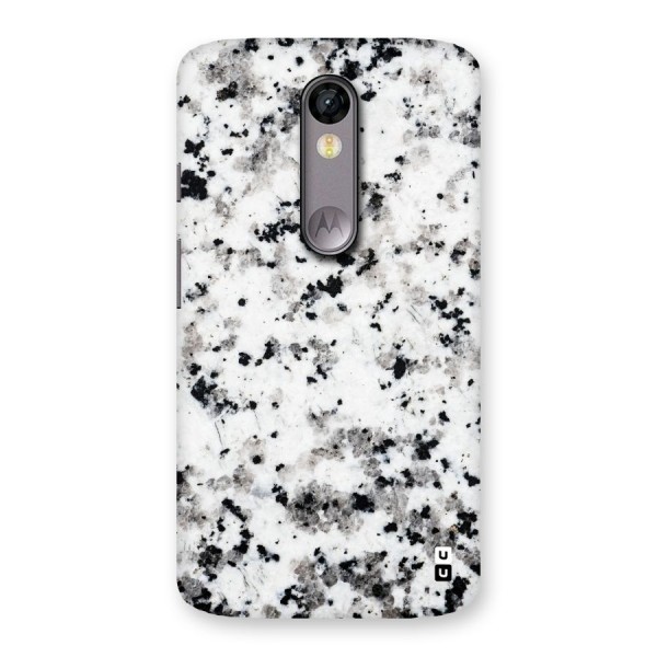 Charcoal Spots Marble Back Case for Moto X Force