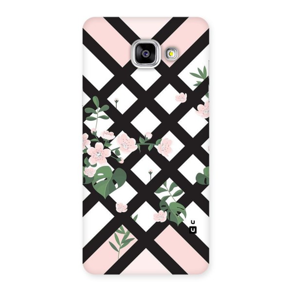 Check Floral Stripes Back Case for Galaxy A5 2016