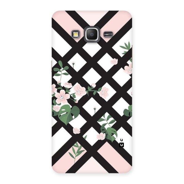 Check Floral Stripes Back Case for Galaxy Grand Prime