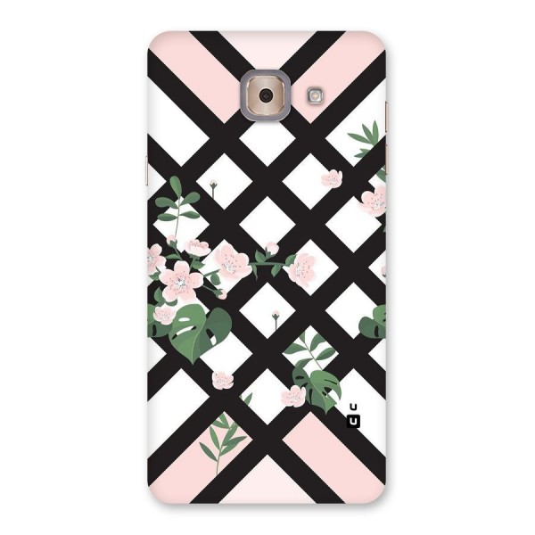 Check Floral Stripes Back Case for Galaxy J7 Max