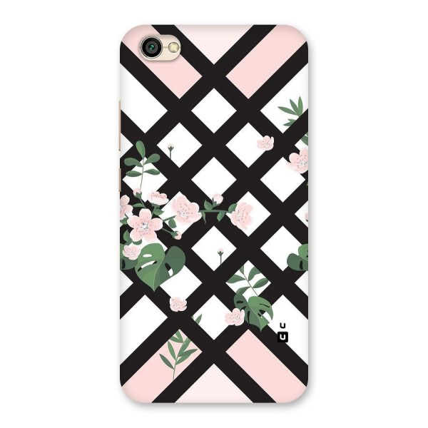 Check Floral Stripes Back Case for Redmi Y1 Lite