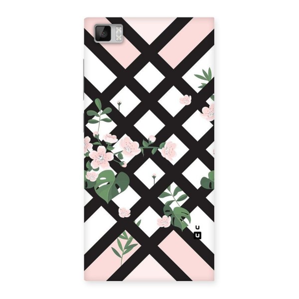 Check Floral Stripes Back Case for Xiaomi Mi3