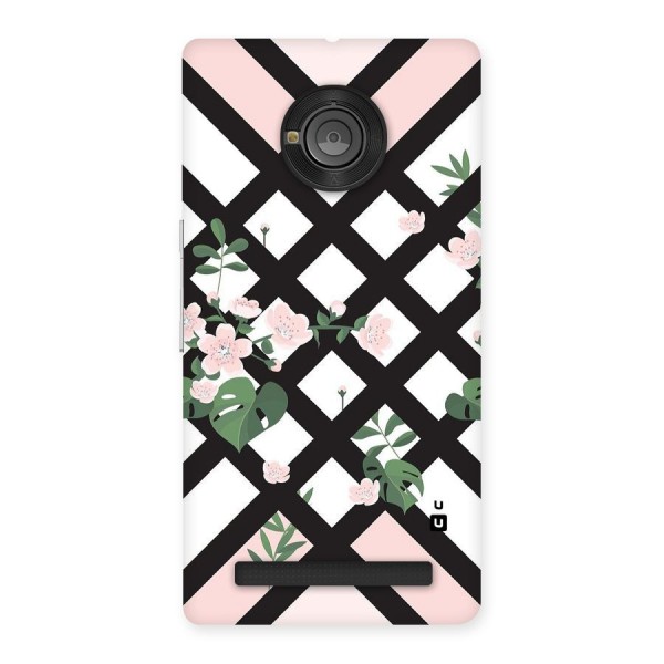 Check Floral Stripes Back Case for Yu Yuphoria