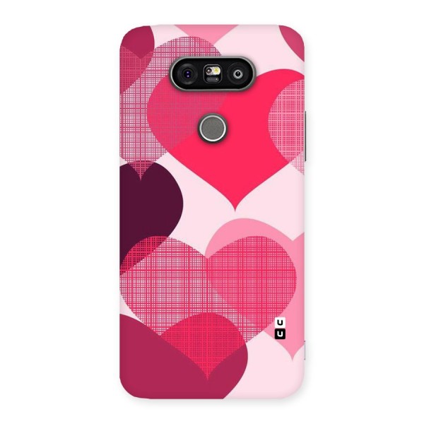 Check Pink Hearts Back Case for LG G5