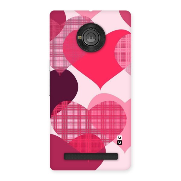 Check Pink Hearts Back Case for Yu Yuphoria