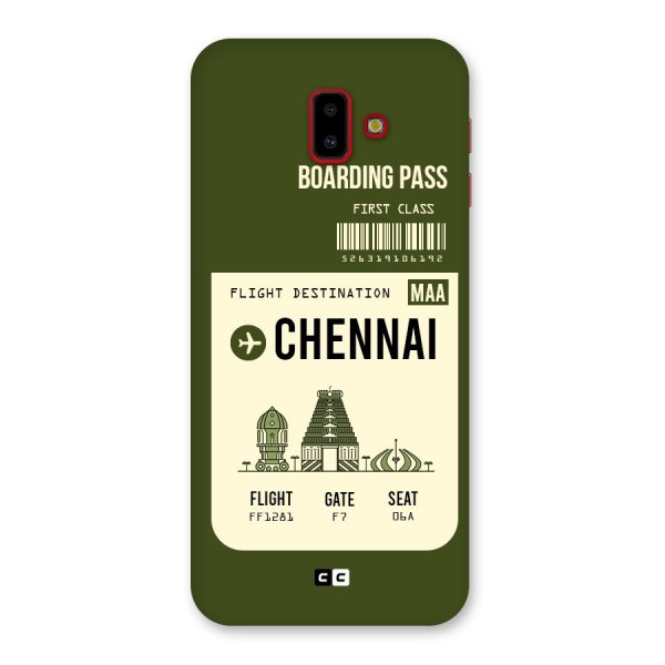 Chennai Boarding Pass Back Case for Galaxy J6 Plus