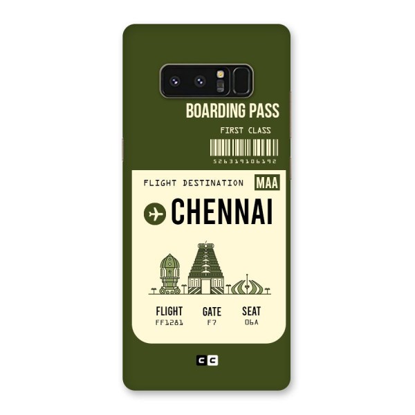 Chennai Boarding Pass Back Case for Galaxy Note 8