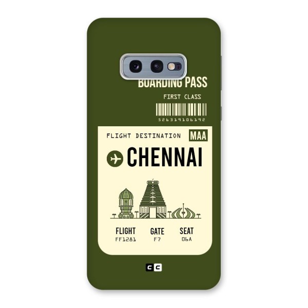 Chennai Boarding Pass Back Case for Galaxy S10e