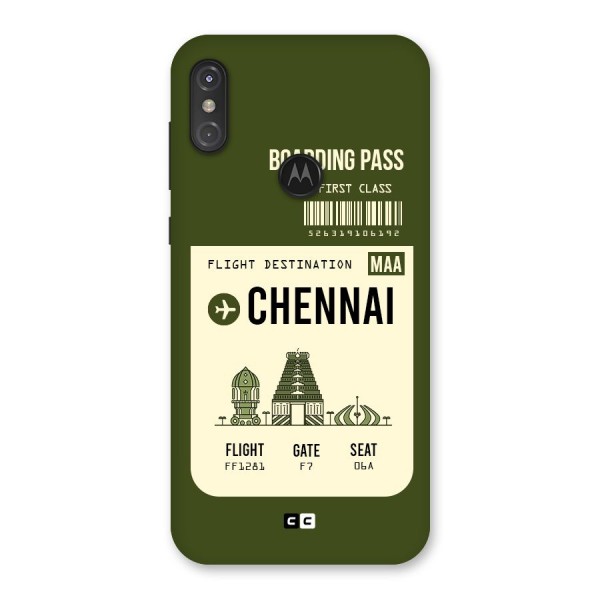 Chennai Boarding Pass Back Case for Motorola One Power