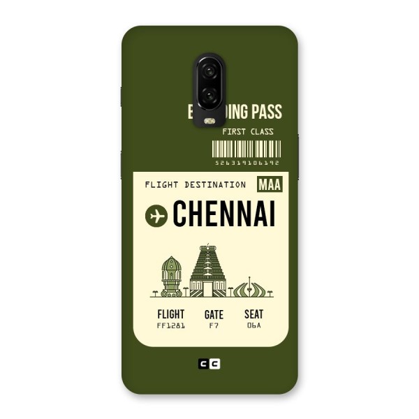 Chennai Boarding Pass Back Case for OnePlus 6T